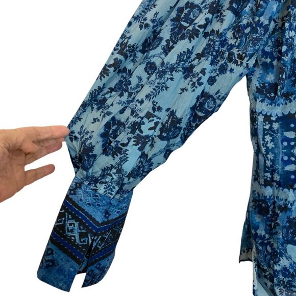 KOBI HALPERIN Lulu Silk Blend Print Blouse Shirt - Picture 6 of 10